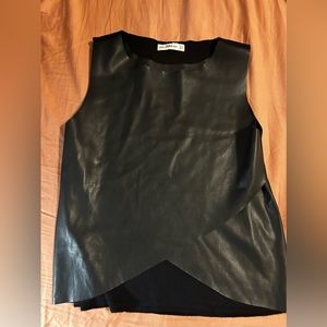 Zara vegan (faux) leather tank top